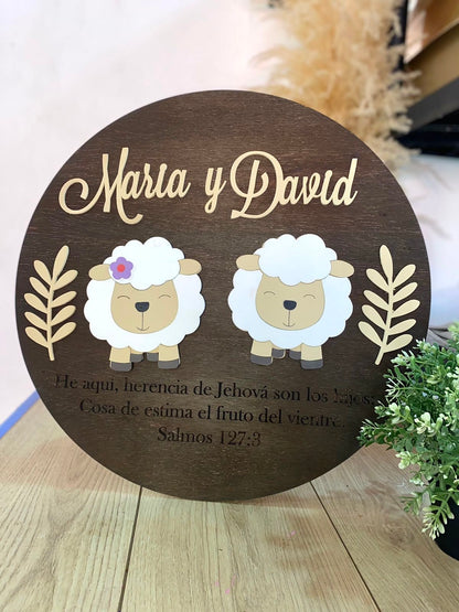 Sheeps Babies Baby boy girl kids room decor