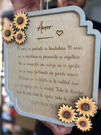 Letrero amor personalizado madera