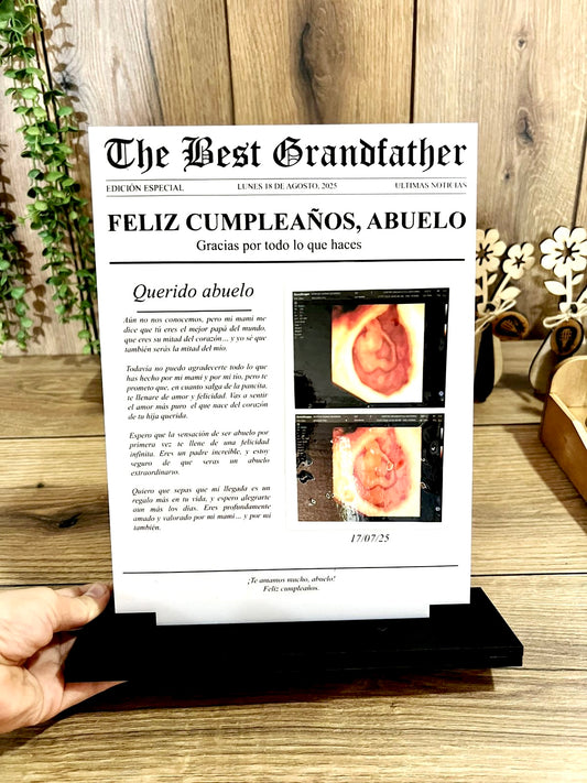 Cumpleaños regalo personalizado acrilico
