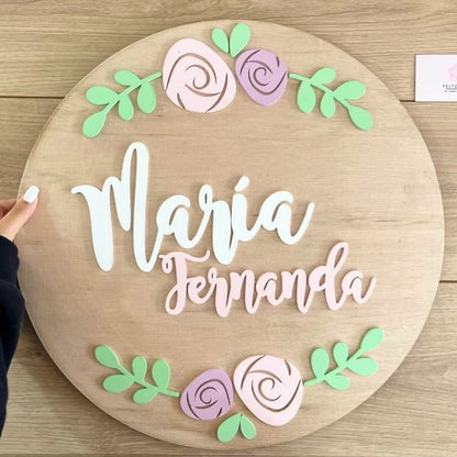 Colgantes personalizados para puerta de niña