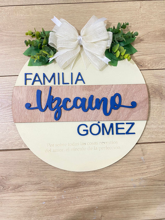 Family wooden Welcome Home Hanger