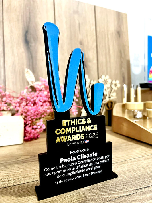 Placa de reconocimiento empresarial