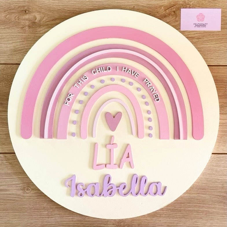 Colgantes personalizados para puerta de niña