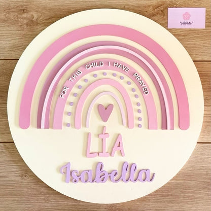 Colgantes personalizados para puerta de niña