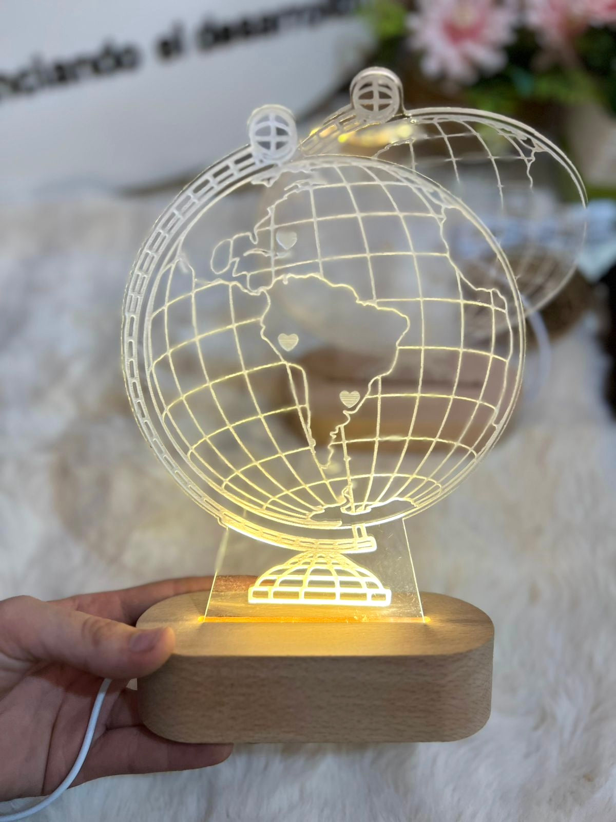 Regalo personalizado lampara led globo tierra