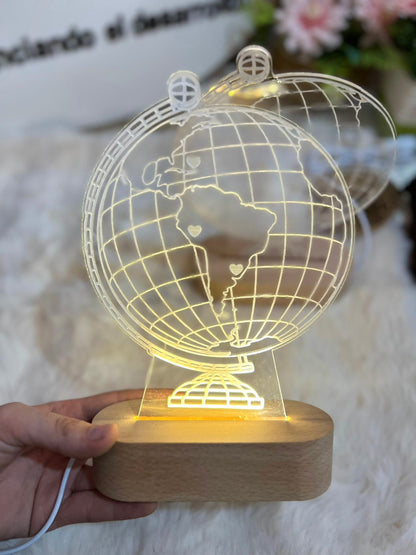 Regalo personalizado lampara led globo tierra