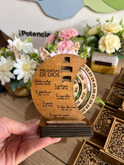 Regalo calendario madera personalizado