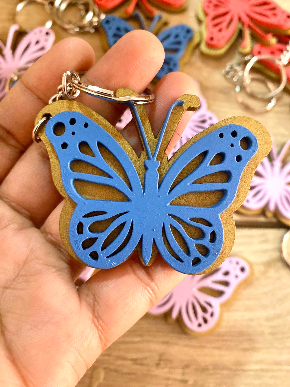 Butterfly Keychain Multicolor Baby Shower