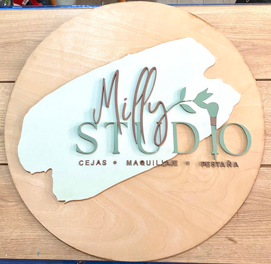 Makeup Brand Milly Studio door hangers for business