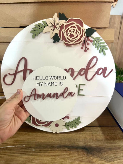 Colgante en rosas para bebe