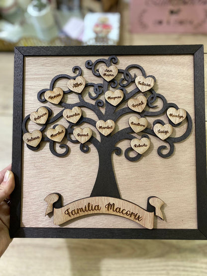 Wooden custom family tree decor