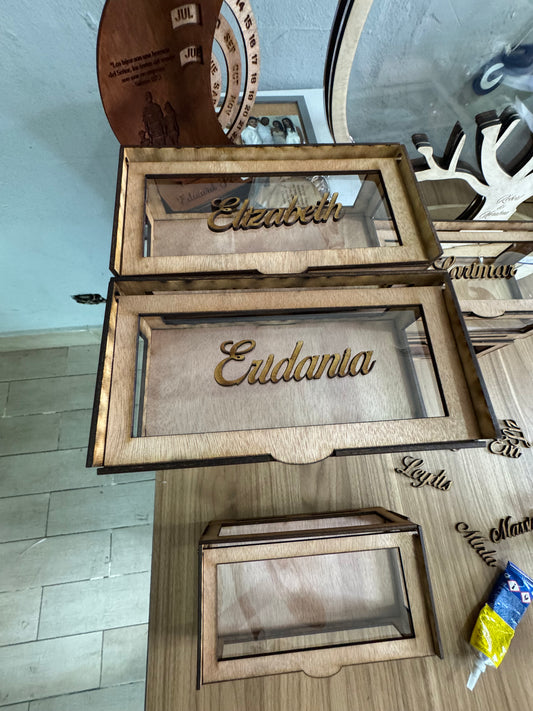 Cajas translucidas souvenir de boda