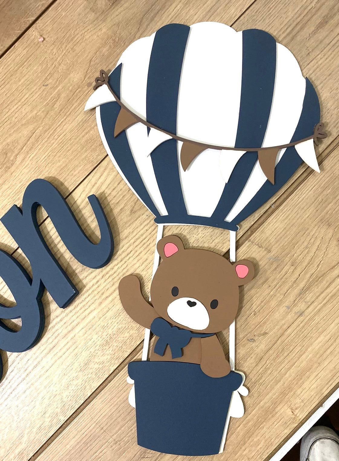 Baby wooden name bear