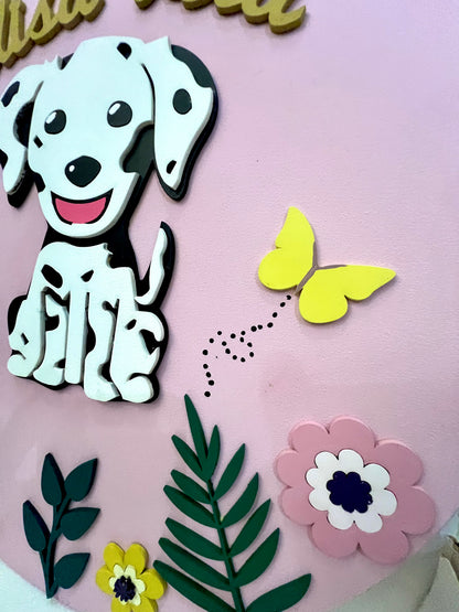 Safari nursery decor Dalmatians baby girl kids room decor