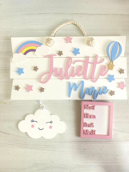 Rainbow pastel Hospital door hanger