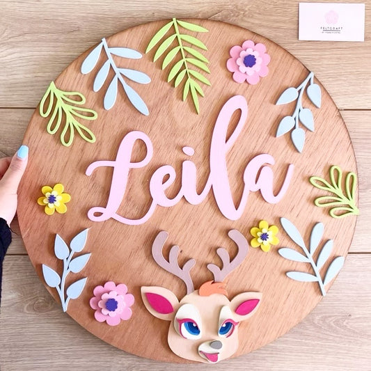 Colgantes personalizados para puerta de niña