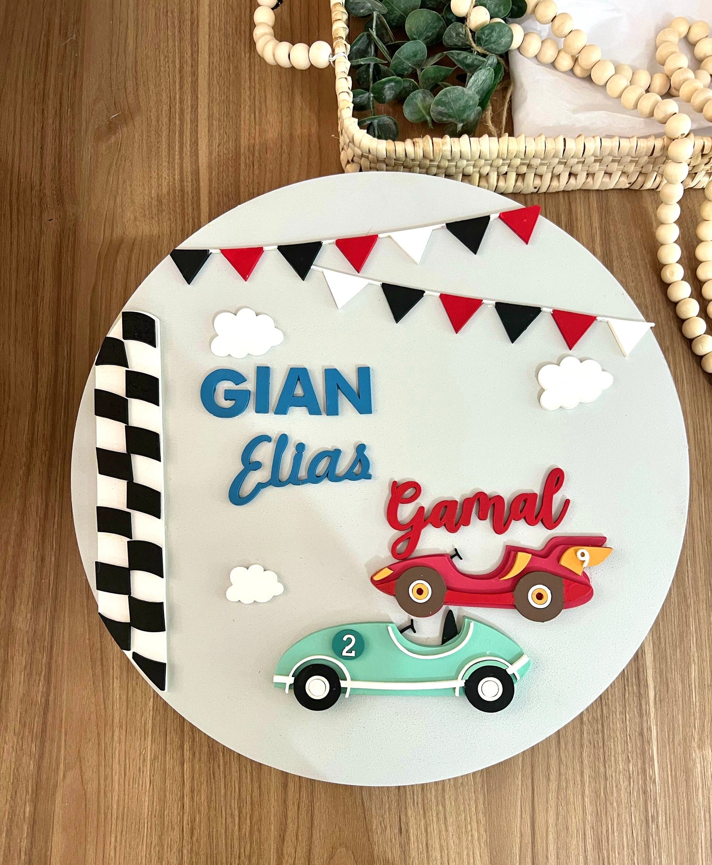 Colgante racing para bebe