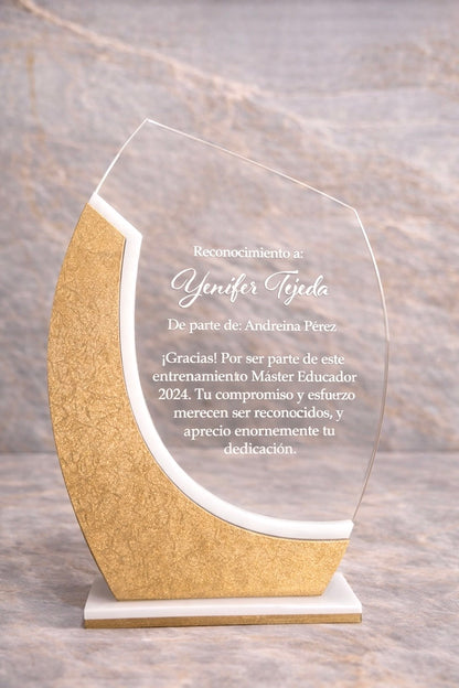 Placa de reconocimiento transparente