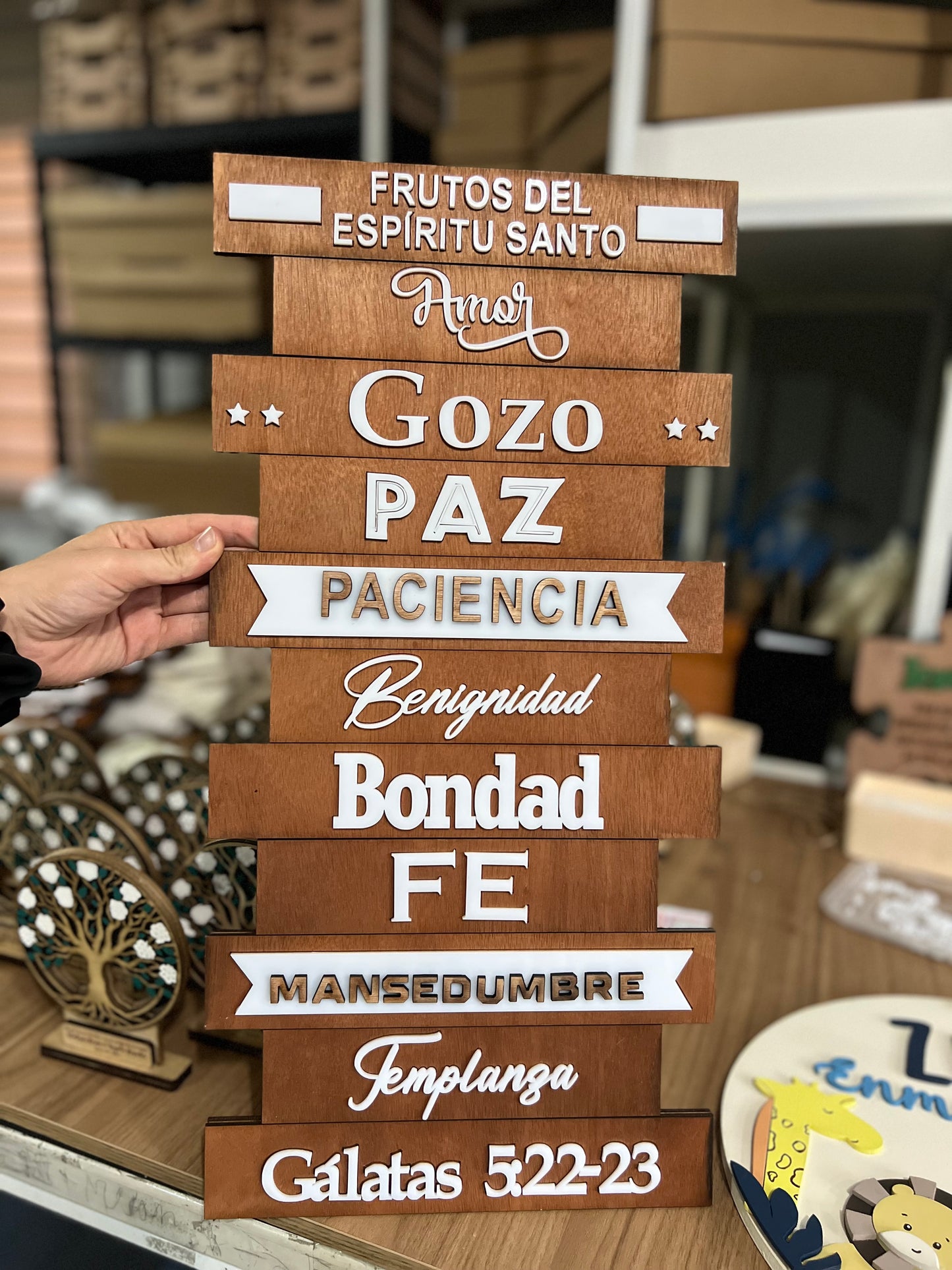 Letrero en madera personalizado con frase