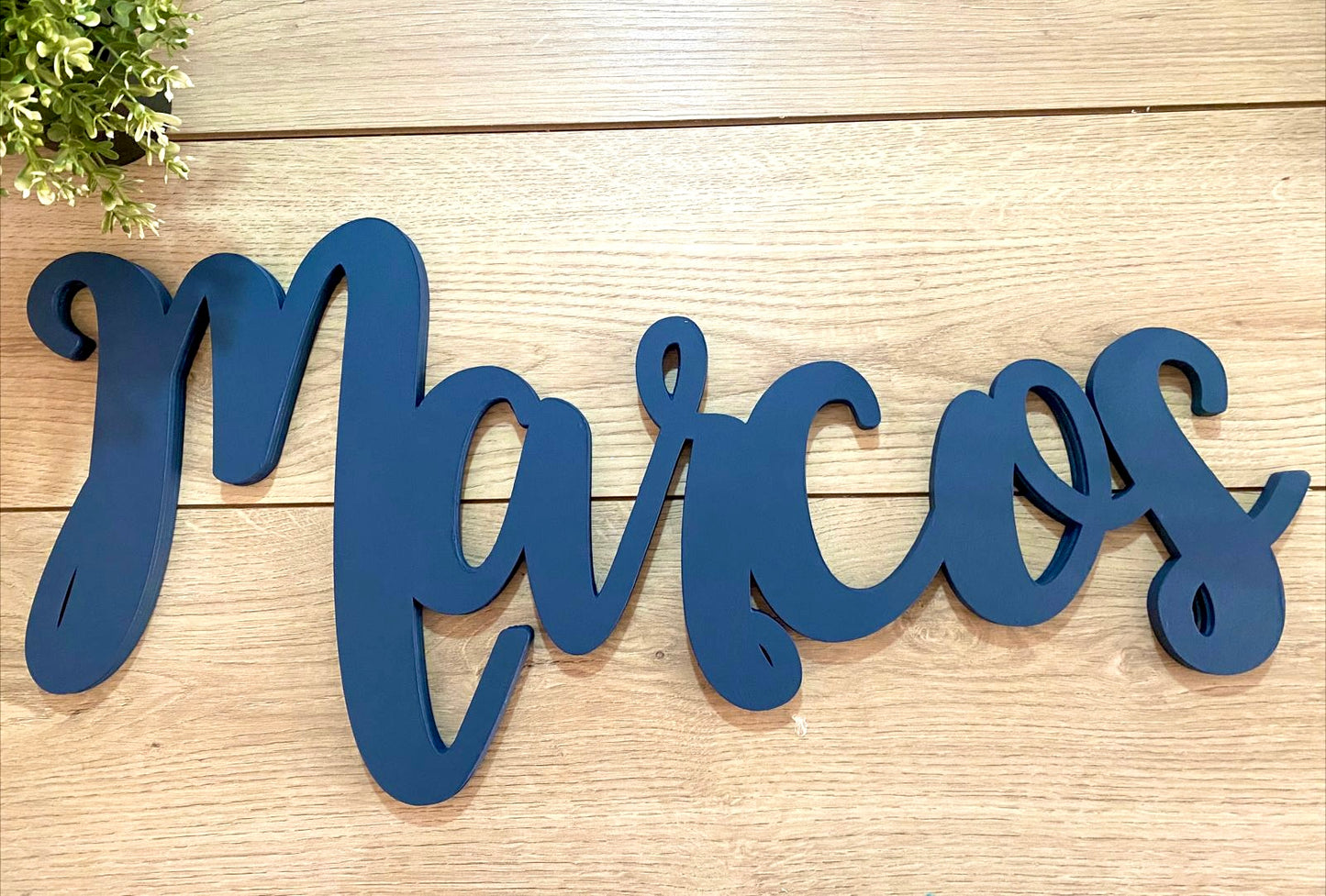 Blue Customized Wooden Name