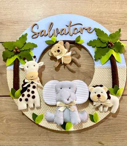 Safari Felt Baby Kids Room Decor Hanger