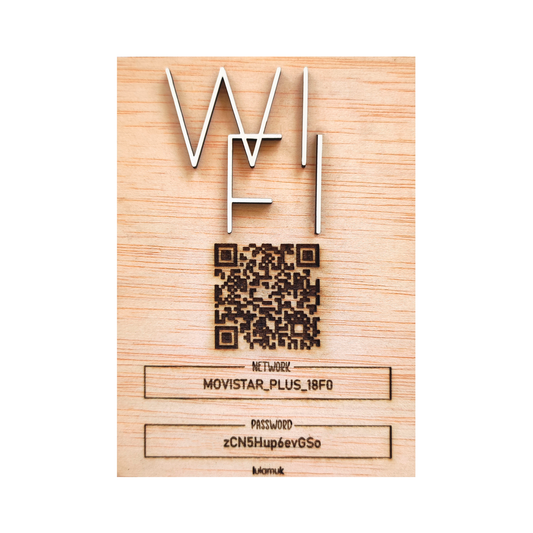 Letrero Wifi madera