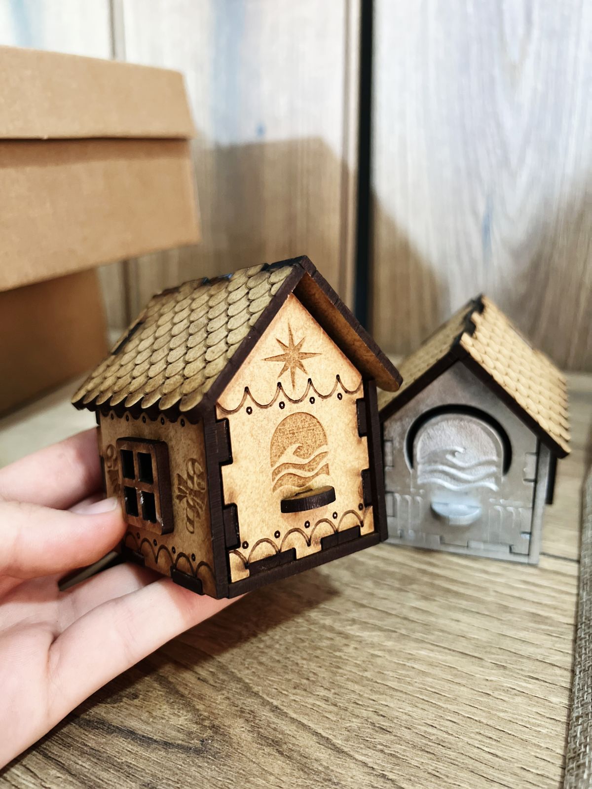 Caja tipo casita personalizada