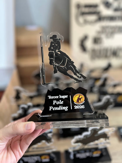 Trofeo de reconocimiento personalizado en acrilico