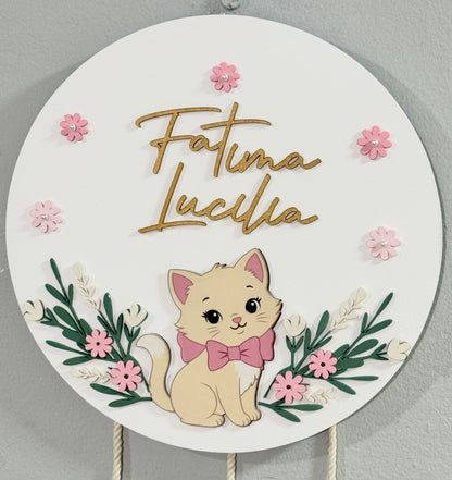 Colgante con gatito para niña
