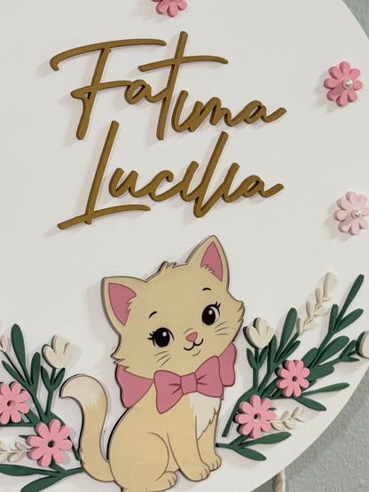 Colgante con gatito para niña