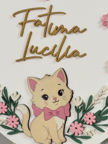 Colgante con gatito para niña