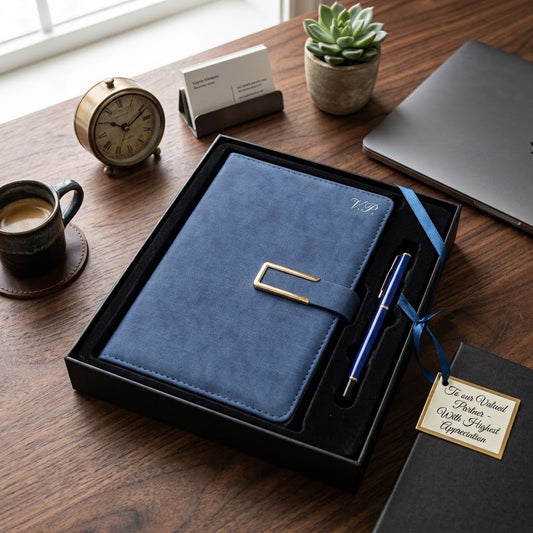 Set Ejecutivo Premium Gris: Libreta y Bolígrafo