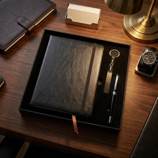 Libreta llavero y lapicero set en leather