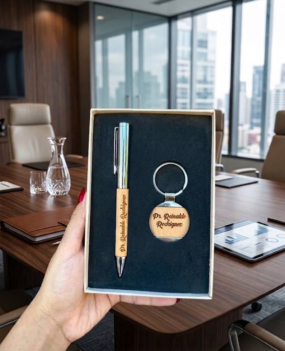 Souvenir set de llavero con lapicero empresarial