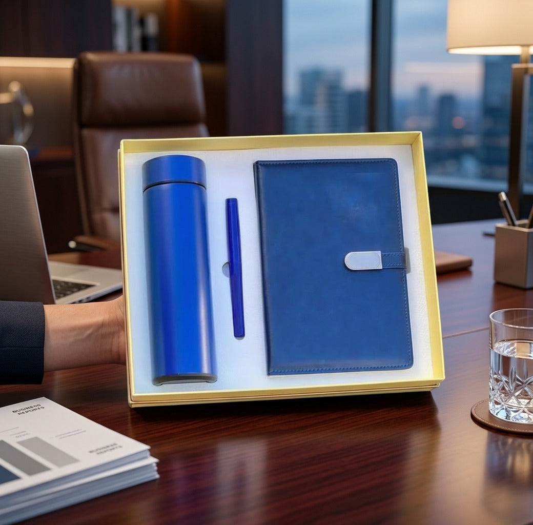 Set corporativo de libreta con termo