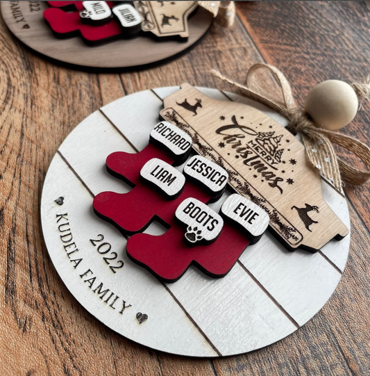 Customs Family Ornaments For Christmas Tree