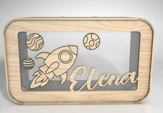 Regalo personalizado alcancia personalizada en madera santo domingo republica dominicana