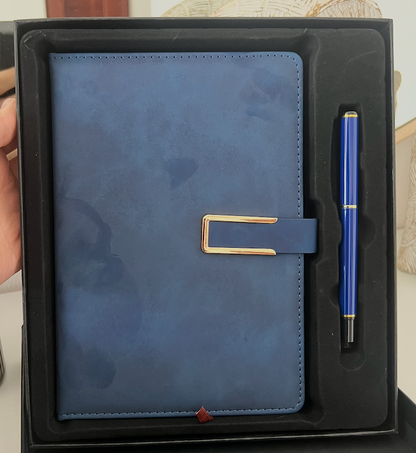 Set Ejecutivo Premium: Libreta y Bolígrafo Azul Marino