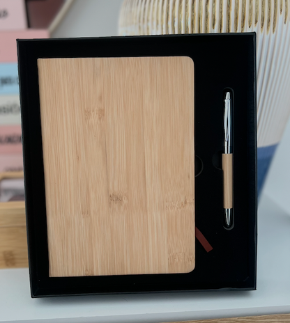 Set Ejecutivo Bamboo: Libreta y Bolígrafo Ecológico