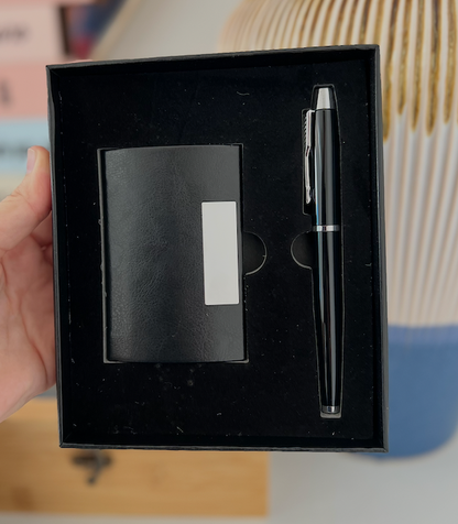 Set Ejecutivo Básico: Tarjetero y Bolígrafo Personalizado