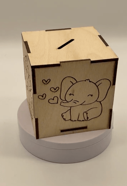 Alcancia personalizada baby shower - Felt Craft RD