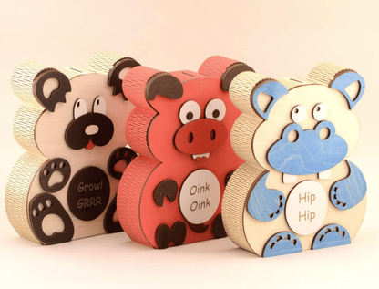 alcancia personalizada en forma de oso en madera - Felt Craft RD