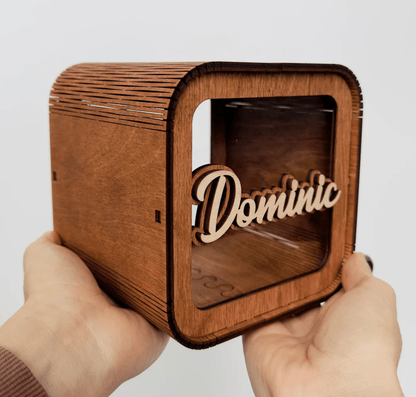 Alcancia personalizada en madera y acrílico a color - Felt Craft RD