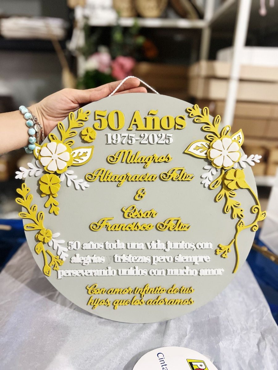 Aniversario de boda 50 souvenir personalizado - Felt Craft RD