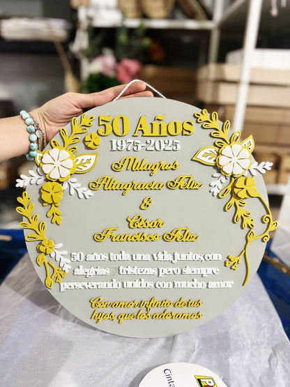 Aniversario de boda 50 souvenir personalizado - Felt Craft RD