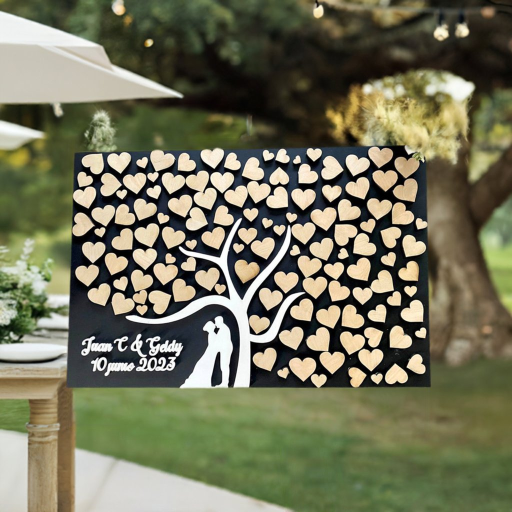 Árbol de la vida para recepción de bodas personalizado - Felt Craft RD