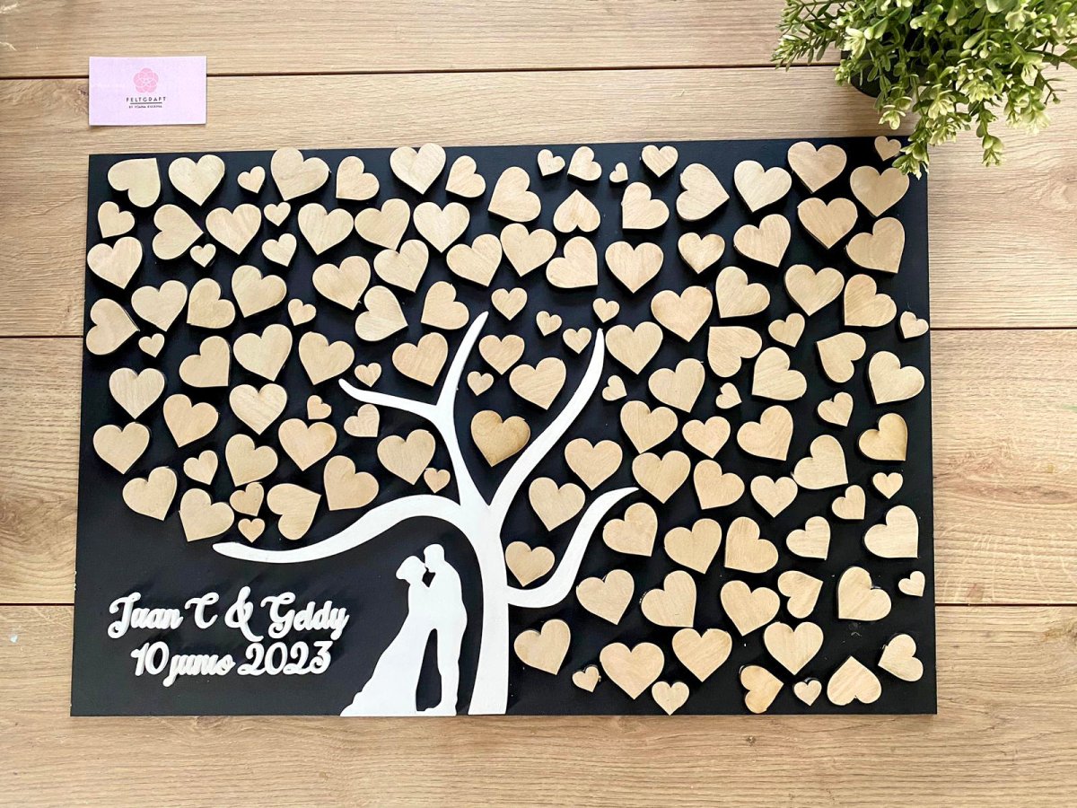 Árbol de la vida para recepción de bodas personalizado - Felt Craft RD