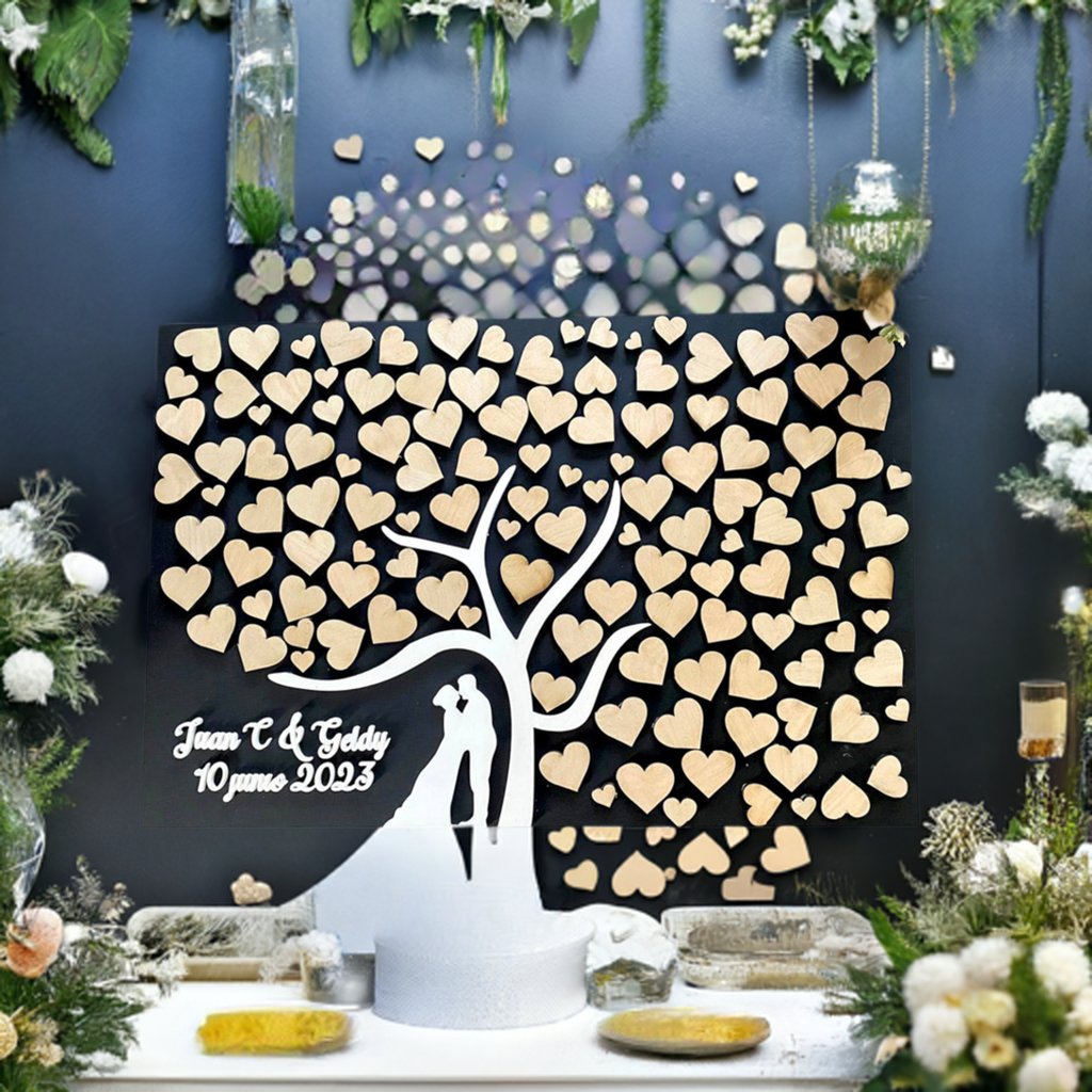 Árbol de la vida para recepción de bodas personalizado - Felt Craft RD