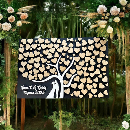 Árbol de la vida para recepción de bodas personalizado - Felt Craft RD