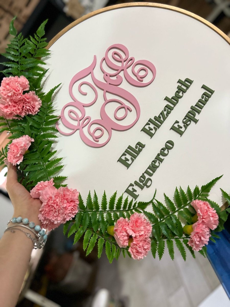 Baby shower colgante de puerta personalizado - Felt Craft RD